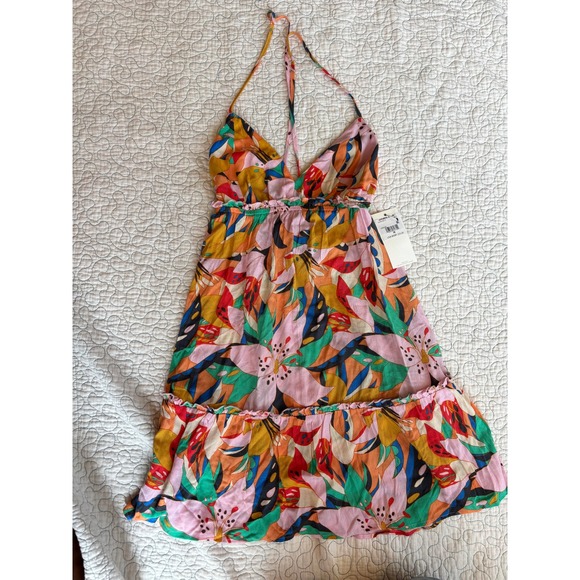 O'Neill Dresses & Skirts - O'Neill Simone Womens Floral Halter Mini Dress Multicolor Tropical Size Medium